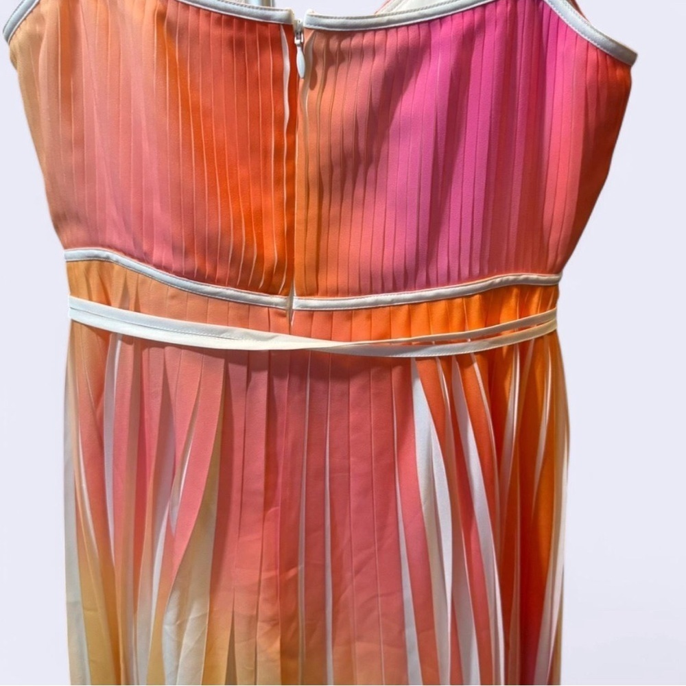 Halston Mollie Pleated Print Women's Dress - Picture 8 of 10